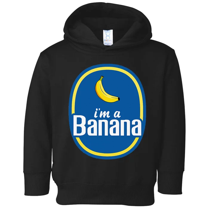 IM A Banana Halloween Fruit Sticker Yellow Funny Toddler Hoodie