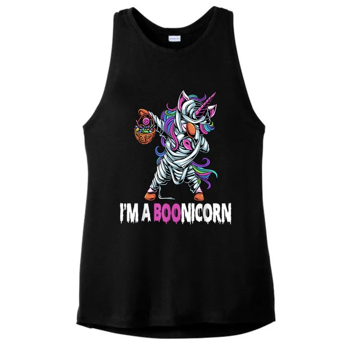 Im A Boonicorn Magical Rainbow Unicorn Halloween Design Cute Gift Ladies Tri-Blend Wicking Tank