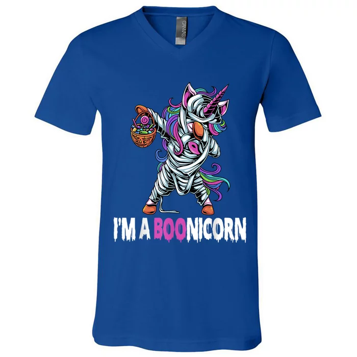 Im A Boonicorn Magical Rainbow Unicorn Halloween Design Cute Gift V-Neck T-Shirt