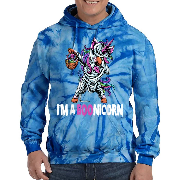 Im A Boonicorn Magical Rainbow Unicorn Halloween Design Cute Gift Tie Dye Hoodie