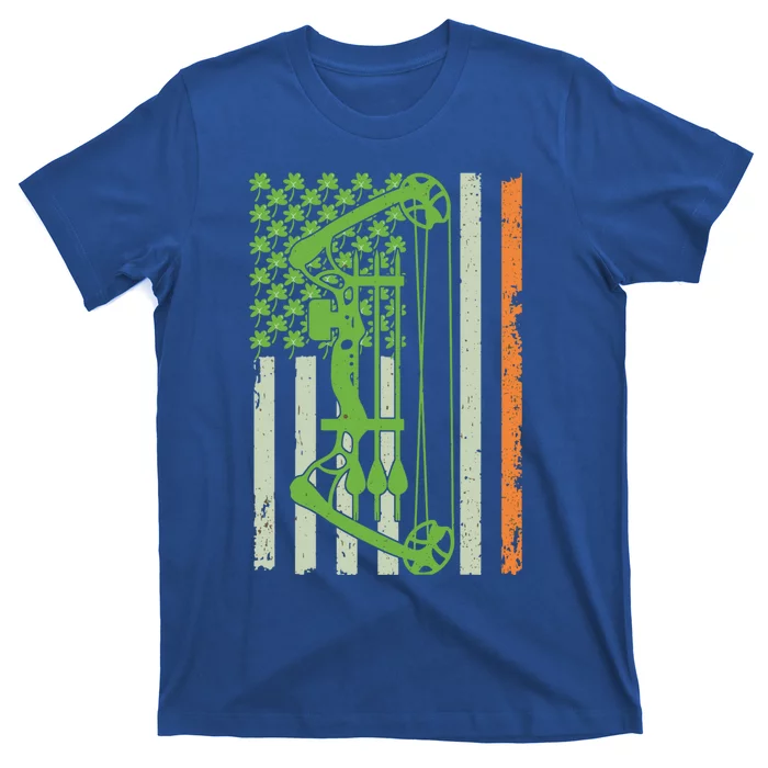 Irish Archery Bow Hunting American Flag St Patricks Day Gift T-Shirt