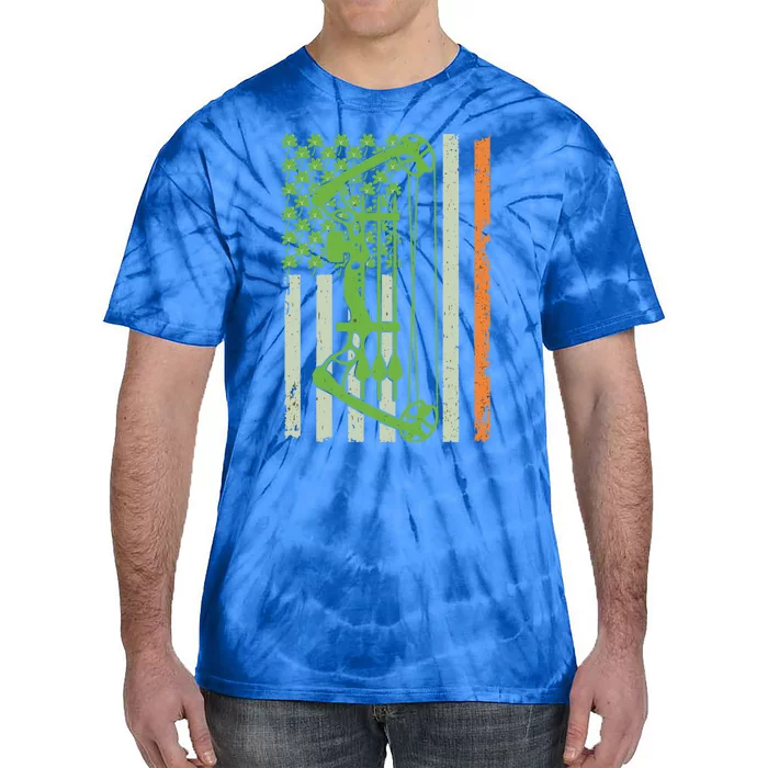 Irish Archery Bow Hunting American Flag St Patricks Day Gift Tie-Dye T-Shirt