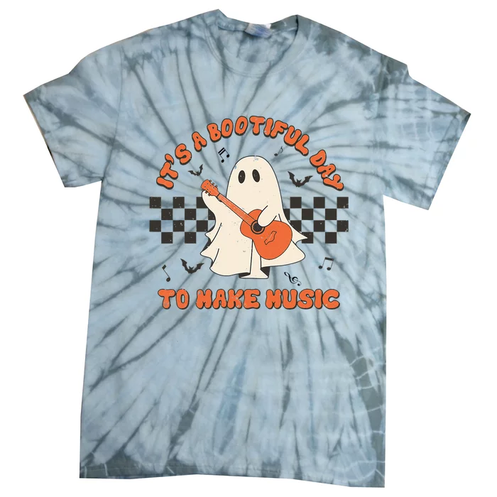 ItS A Bootiful Day To Make Music Halloween Music Teacher Tie-Dye T-Shirt