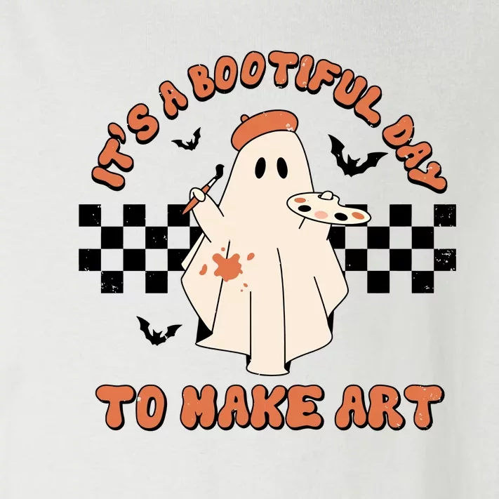 Its A Bootiful Day To Make Art Retro Halloween Toddler Long Sleeve Shirt