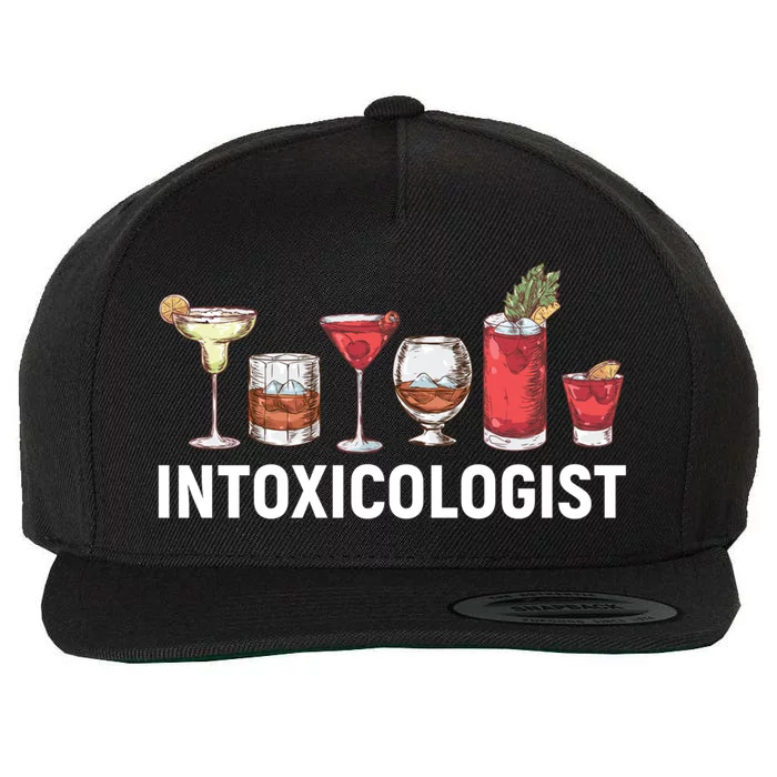 Intoxicologist Alcohol Bartender Meaningful Gift Wool Snapback Cap