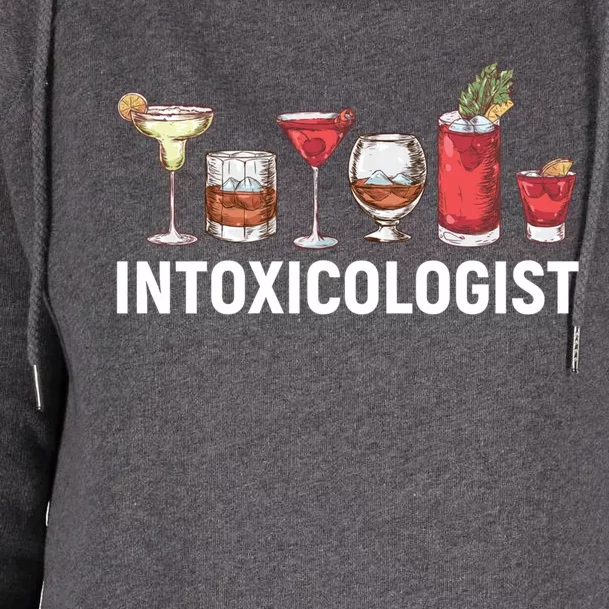 Intoxicologist Alcohol Bartender Meaningful Gift Womens Funnel Neck Pullover Hood