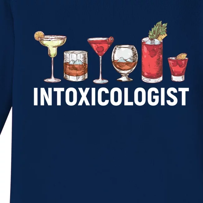 Intoxicologist Alcohol Bartender Meaningful Gift Baby Long Sleeve Bodysuit