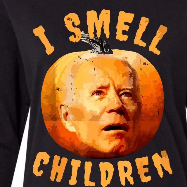 Ismellchildren Antijoe Biden Funny Witches Halloween Womens Cotton Relaxed Long Sleeve T-Shirt