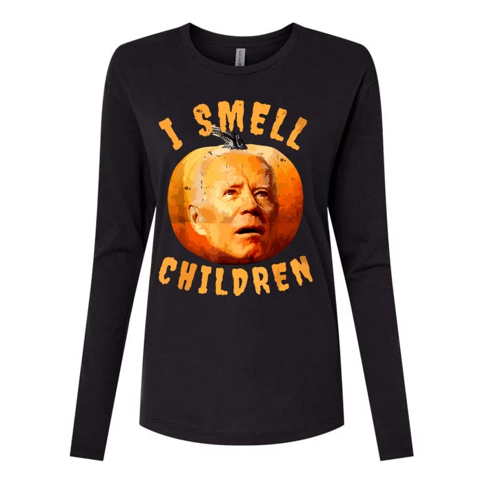 Ismellchildren Antijoe Biden Funny Witches Halloween Womens Cotton Relaxed Long Sleeve T-Shirt