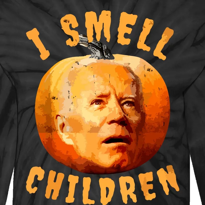 Ismellchildren Antijoe Biden Funny Witches Halloween Tie-Dye Long Sleeve Shirt