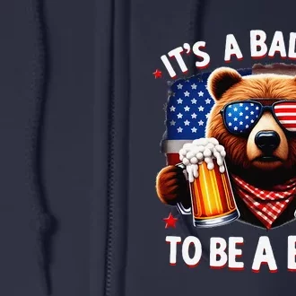 Its A Bad Day To Be A Bee.R Usa Independence Day 4th Of July Full Zip Hoodie