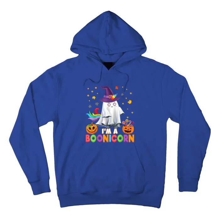 Im A Boonicorn Unicorn Ghost Halloween Witch Pumpkin Candy Gift Tall Hoodie