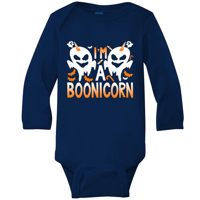 Im A Boonicorn Cute Halloween Great Gift Unicorn Ghost Gift Baby Long Sleeve Bodysuit