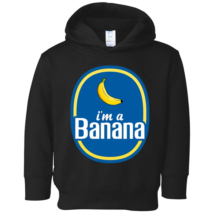 Im A Banana Costume Halloween Fruit Sticker Yellow Funny Toddler Hoodie