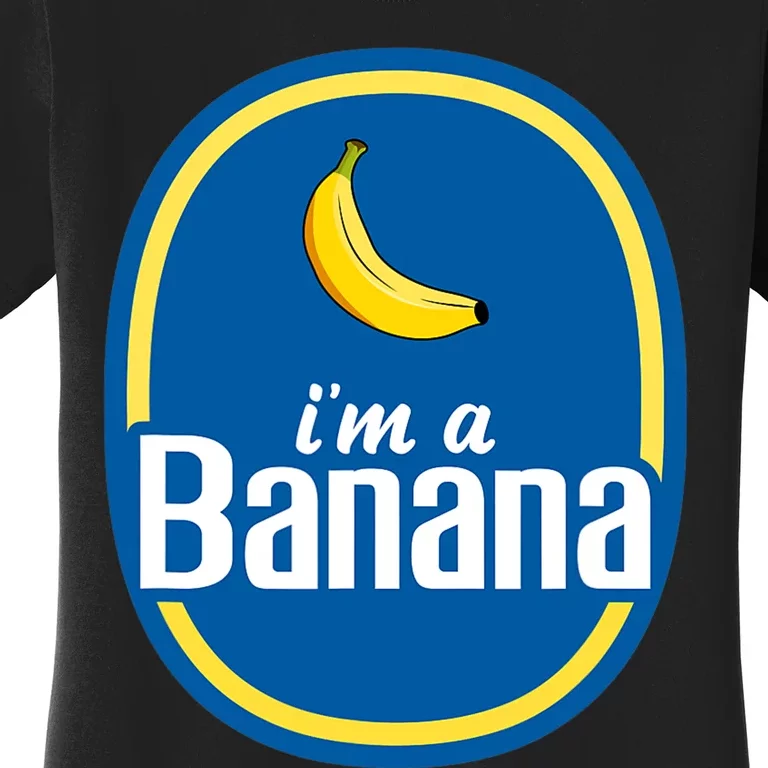 Im A Banana Costume Halloween Fruit Sticker Yellow Funny Women's T-Shirt