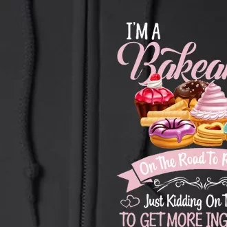 Im A Bakeaholic Funny Baking Baker Cupcake Cooking Full Zip Hoodie