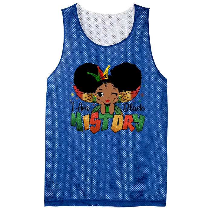 I Am Black History Month African American Queen Gift Mesh Reversible Basketball Jersey Tank