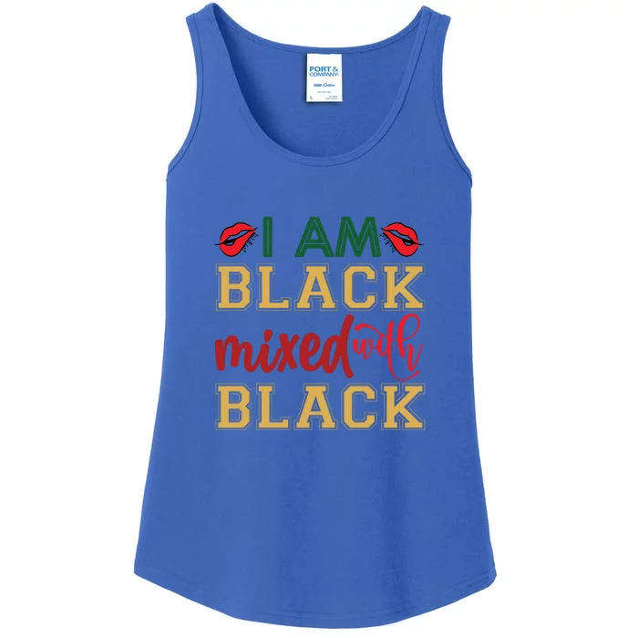 I Am Black Mixed With Black For Black History Month Gift Ladies Essential Tank