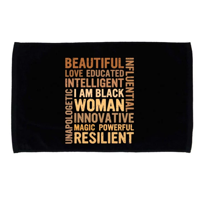 I Am Black Black History Month Juneteenth Black Meaningful Gift Microfiber Hand Towel