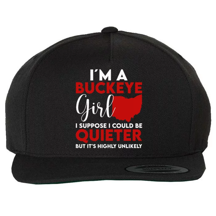 Im A Buckeye Girl O.H.I.O S.T.A.T.E Wool Snapback Cap