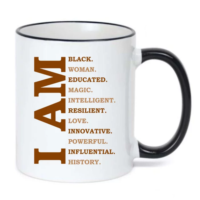 I Am Black Powerful Pride Quote Black Color Changing Mug