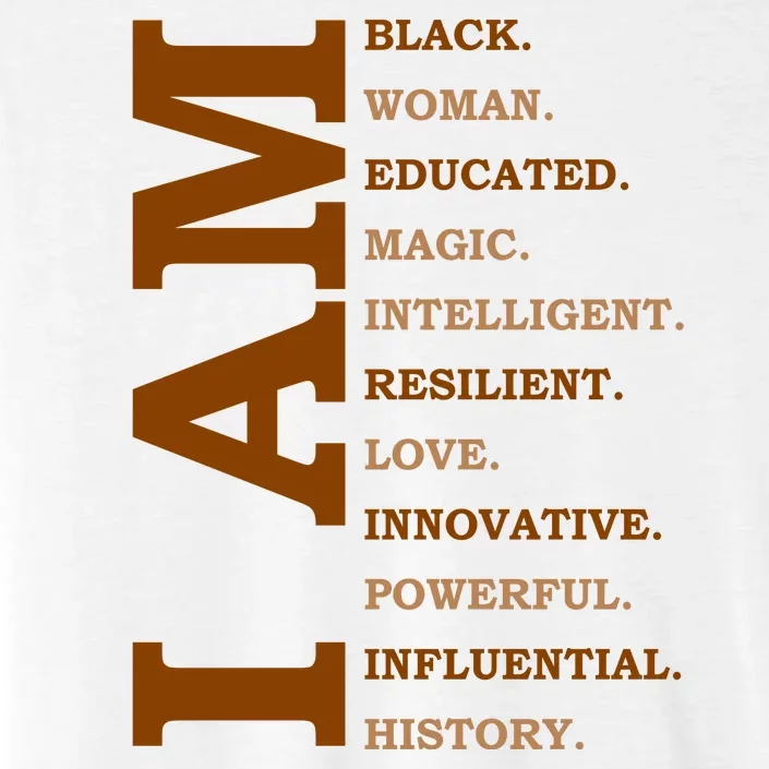 I Am Black Powerful Pride Quote ChromaSoft Performance T-Shirt