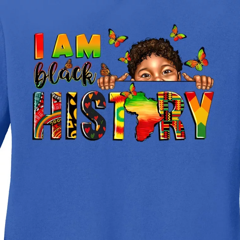 I Am Black History Juneteenth 1865 Celebrating Freedom Day Funny Gift Ladies Long Sleeve Shirt