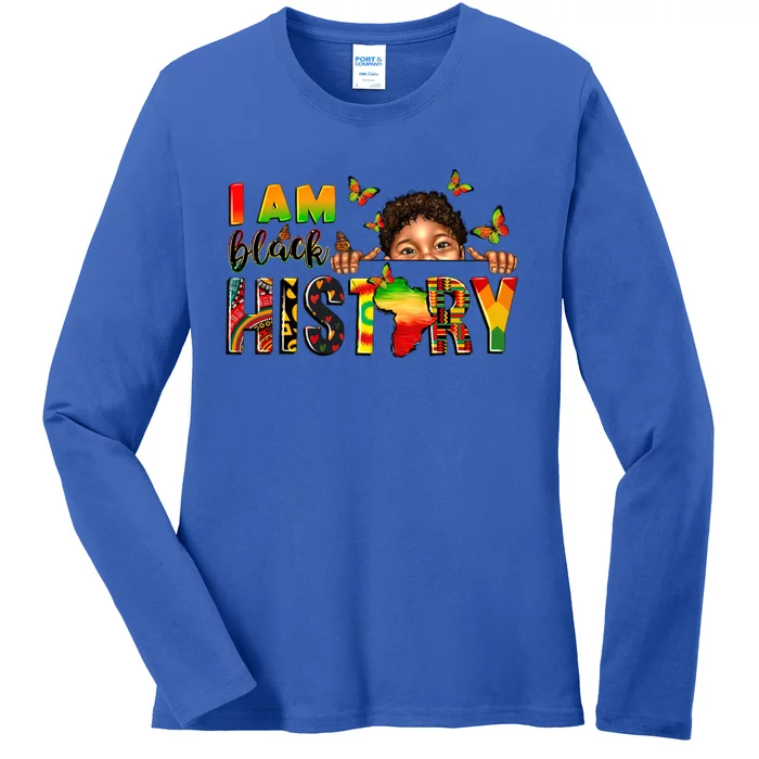 I Am Black History Juneteenth 1865 Celebrating Freedom Day Funny Gift Ladies Long Sleeve Shirt