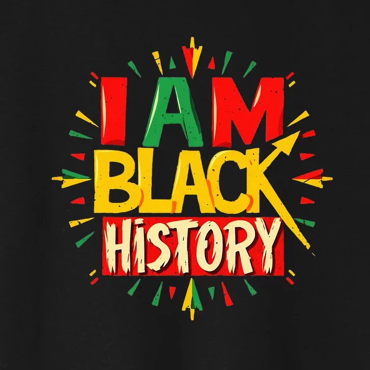 I Am Black History Month African American Women's Crop Top Tee