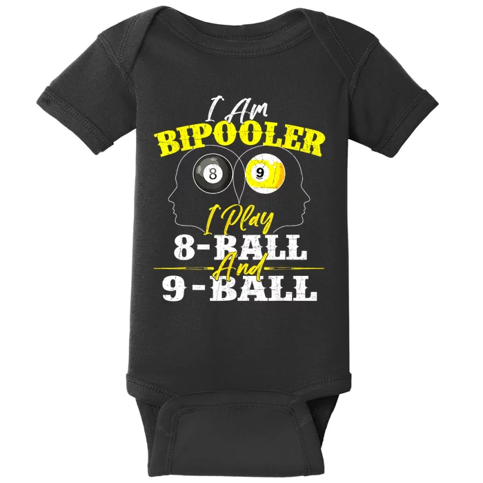 I Am Bipooler Snooker Game Pool Player Billiards Lover Gift Baby Bodysuit