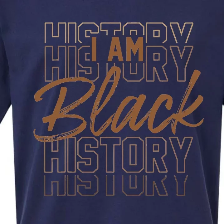 I Am Black Woman Melanin Africa Pride History BHM Sueded Cloud Jersey T-Shirt