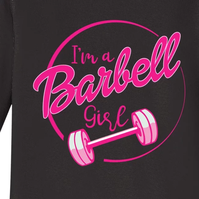 IM A Barbell Girl Baby Long Sleeve Bodysuit