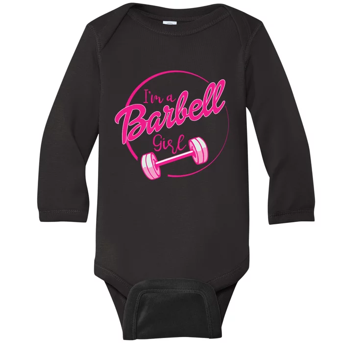 IM A Barbell Girl Baby Long Sleeve Bodysuit