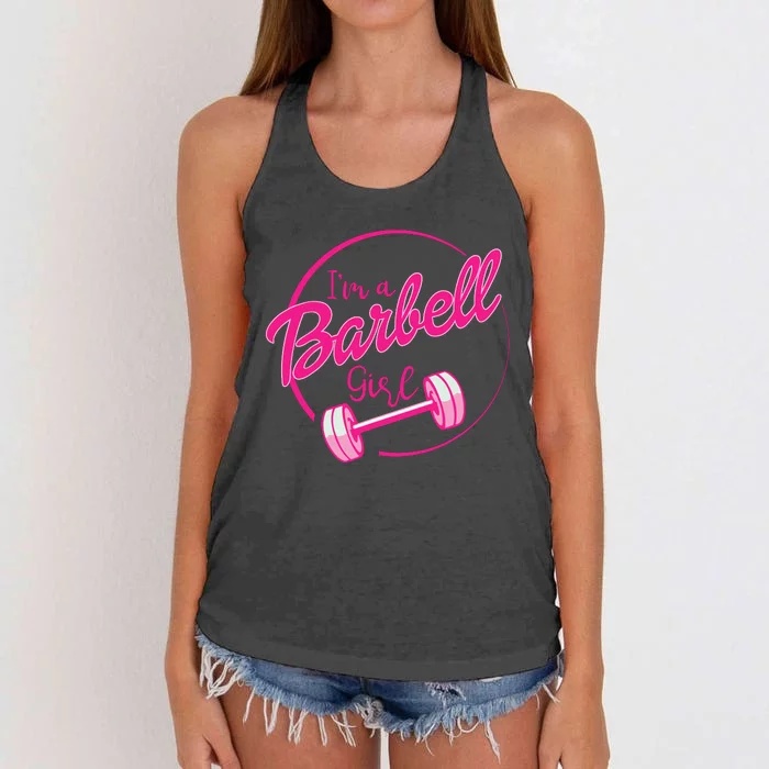 IM A Barbell Girl Women's Knotted Racerback Tank