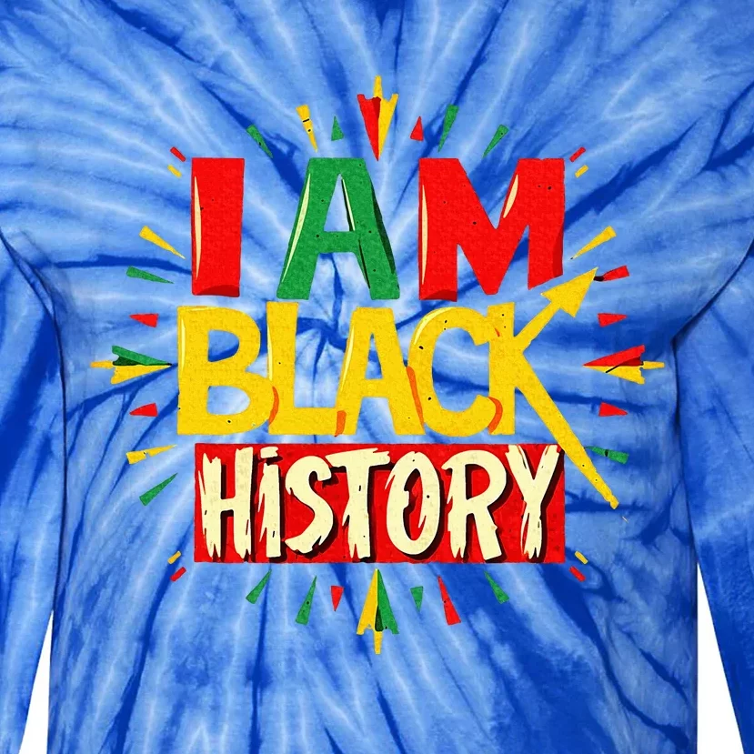 I Am Black History Month African American Tie-Dye Long Sleeve Shirt