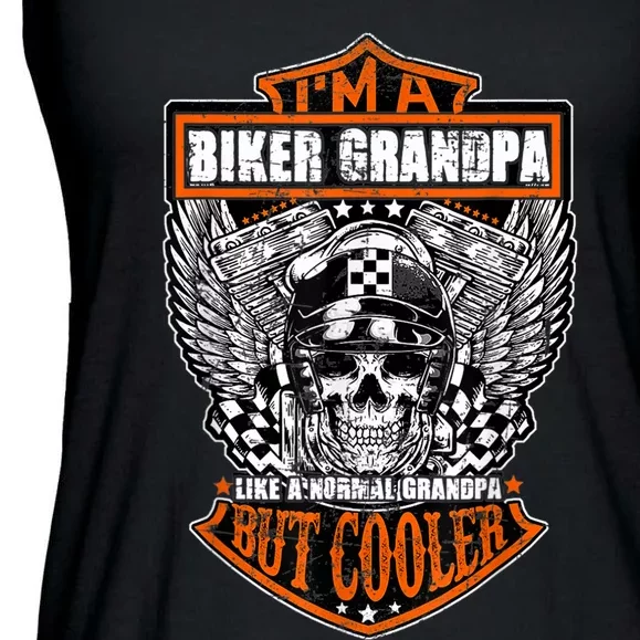 I'm A Biker Grandpa Like A Normal Grandpa But Cooler Gifts Gift Ladies Essential Flowy Tank