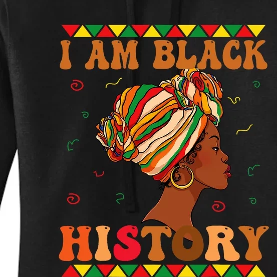 I Am Black History Month African American Women's Pullover Hoodie