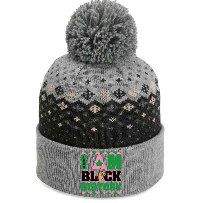 I Am Black History Womens AKA African Sorority The Baniff Cuffed Pom Beanie