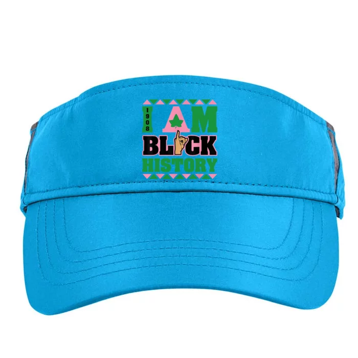 I Am Black History Womens AKA African Sorority Adult Drive Performance Visor