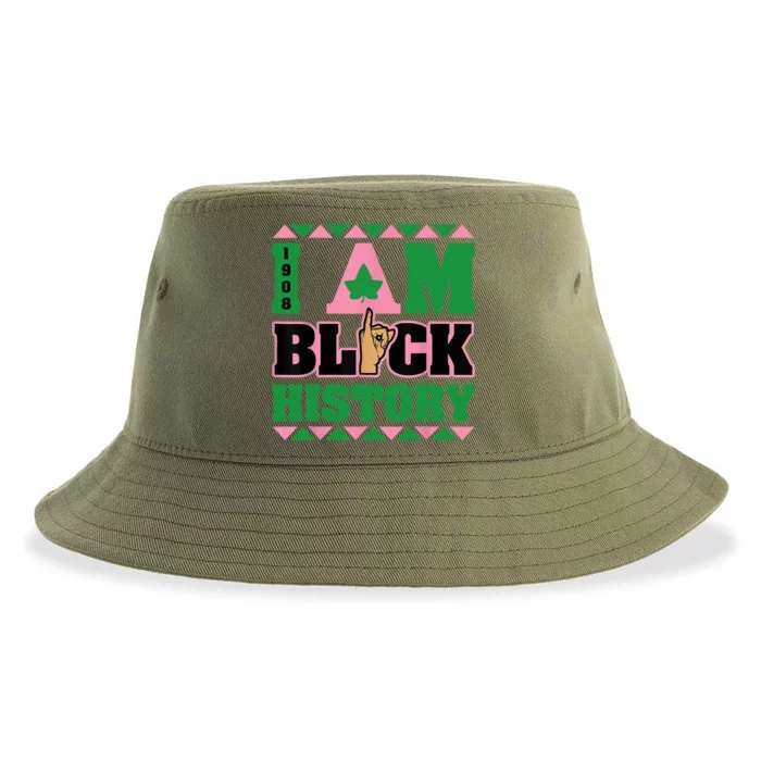 I Am Black History Womens AKA African Sorority Sustainable Bucket Hat