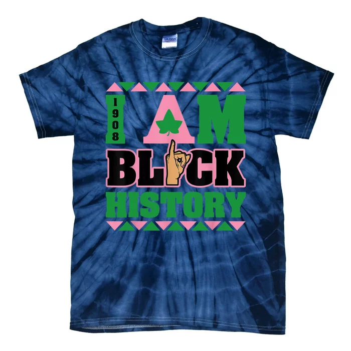 I Am Black History Womens AKA African Sorority Tie-Dye T-Shirt