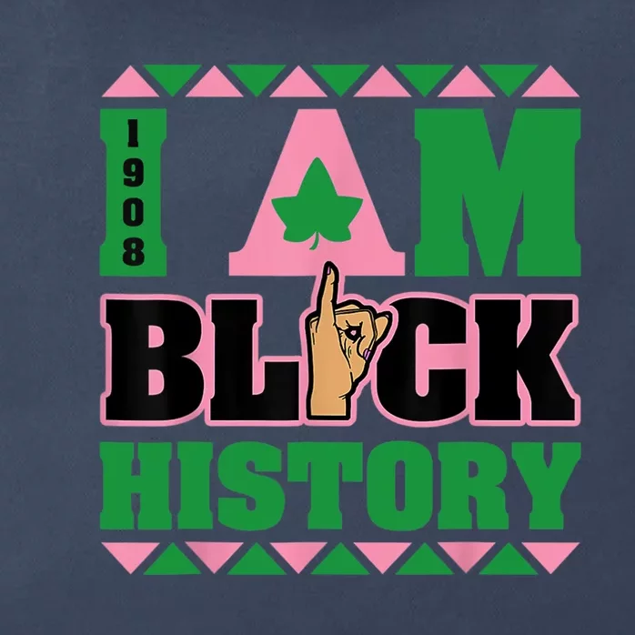 I Am Black History Womens AKA African Sorority Zip Tote Bag