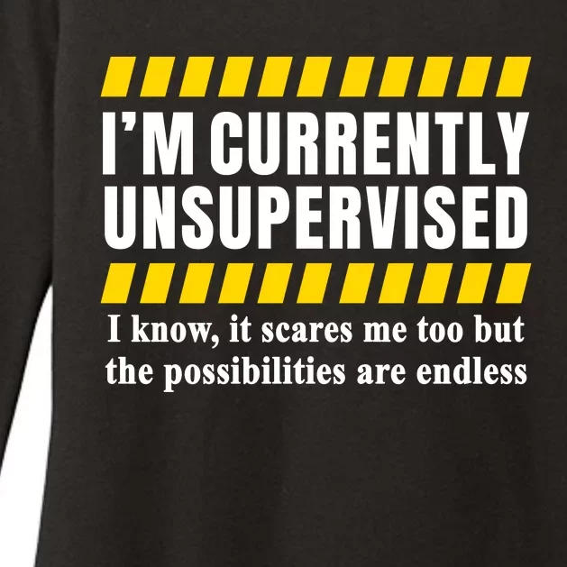 I Am Currently Unsupervised Womens CVC Long Sleeve Shirt