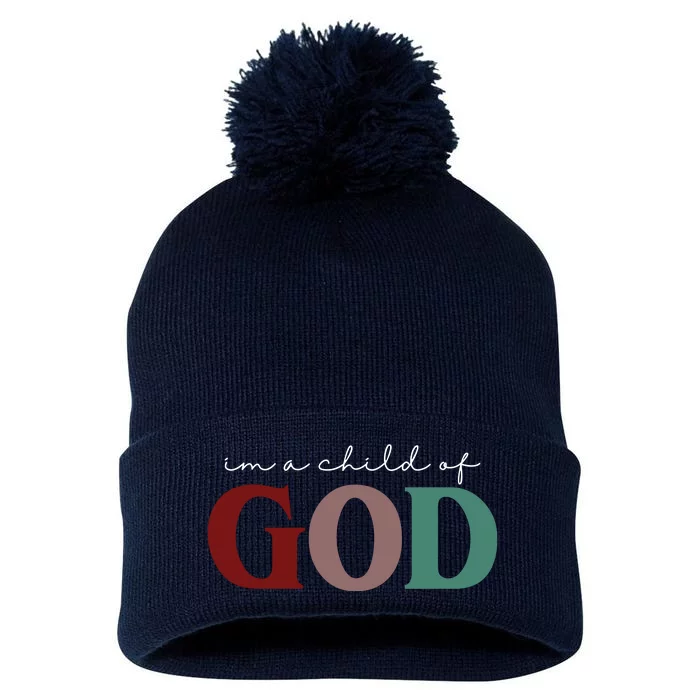 I'm A Child Of God Pom Pom 12in Knit Beanie