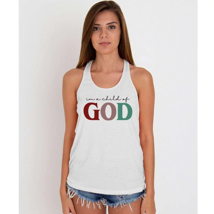 I'm A Child Of God Women's Knotted Racerback Tank