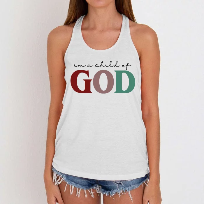 I'm A Child Of God Women's Knotted Racerback Tank