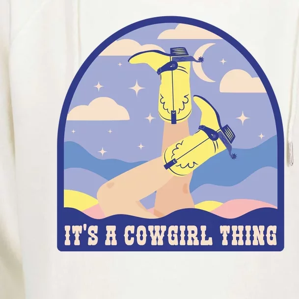 It's A Cowgirl Thing Cute Womens Funnel Neck Pullover Hood