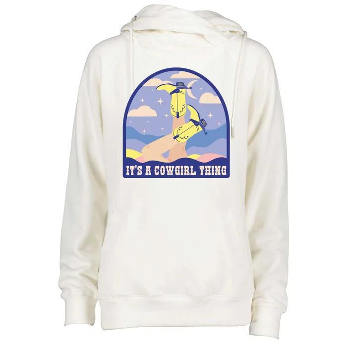 It's A Cowgirl Thing Cute Womens Funnel Neck Pullover Hood