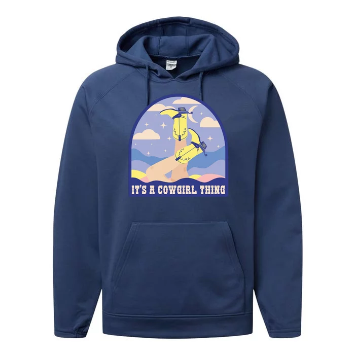 It's A Cowgirl Thing Cute Performance Fleece Hoodie