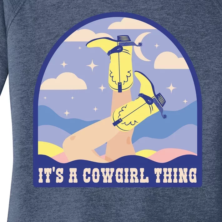 It's A Cowgirl Thing Cute Women's Perfect Tri Tunic Long Sleeve Shirt